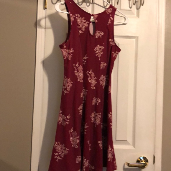 MUDD wine rose sleeveless skater dress - Picture 4 of 4